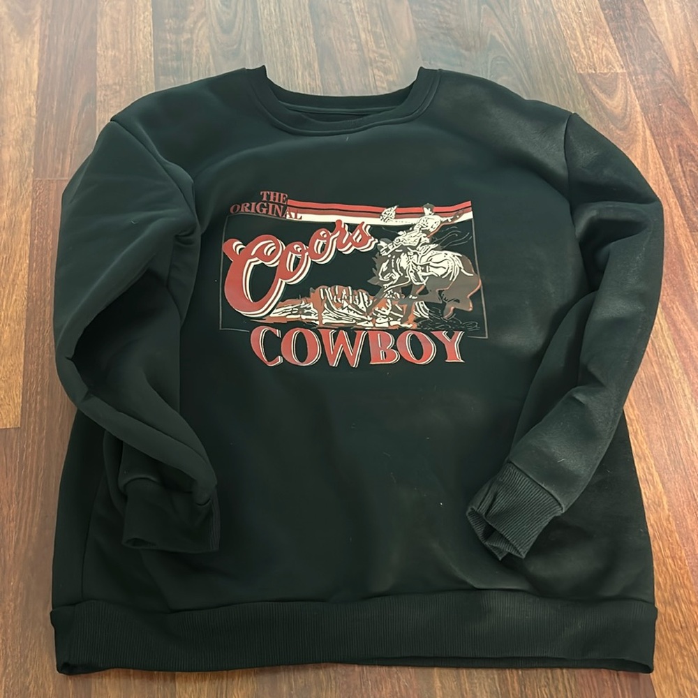 Coors cowboy crewneck never worn